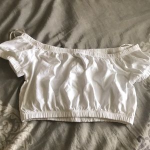 F21 OFF THE SHOULDER CROP TOP